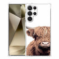 Brown Scottish Highland Cattle Case Compatible with Samsung Galaxy S24 UltraCool Cow Wild Animal Pattern Case for Boys GilrsSoft TPU Shockproof Case for Galaxy S24 Ultra