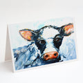 Cow Lick Black and White Cow Greeting Cards Pack of 8