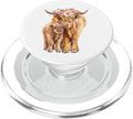 Cute Highland Cow Face - Scottish Cow PopSockets PopGrip: Swappable Grip for Phones & Tablets PopSockets PopGrip for MagSafe